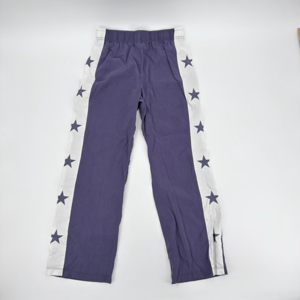 Forever 21 Kids Purple Star Side Stripe Track Pants Size 11/12 Elastic Waist